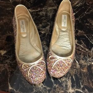 Jimmy Choo Walsh Glitter Ballerina